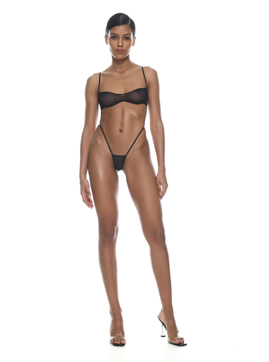 Anoeses: Saylor Adjustable Thong - Black - Image 3