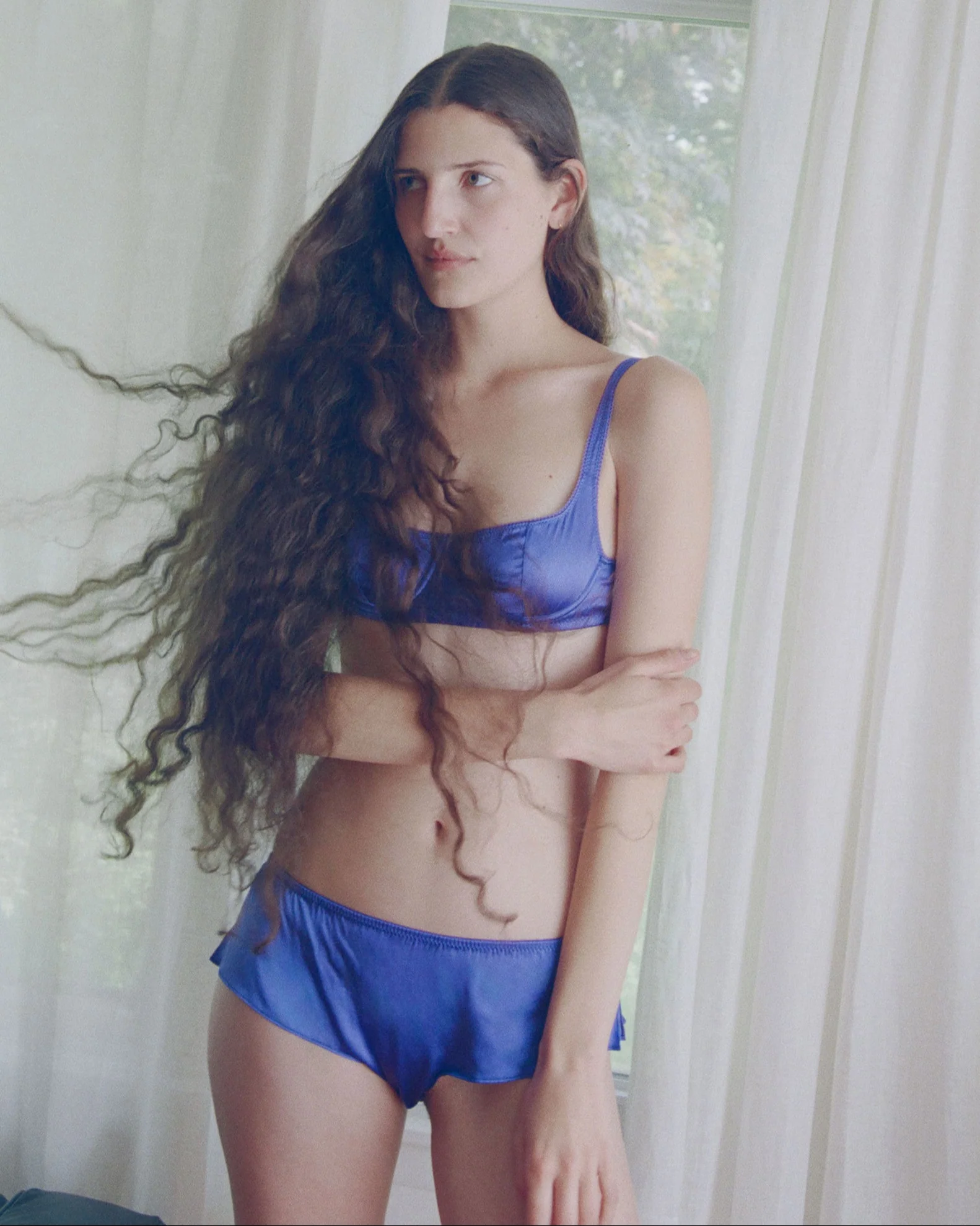 Araks: Gita Silk Underwire Bra - Tanzanite - Image 3