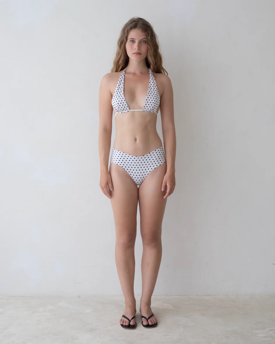 Belle Anna: Rae Cheeky Bottom - White Polka - Image 3