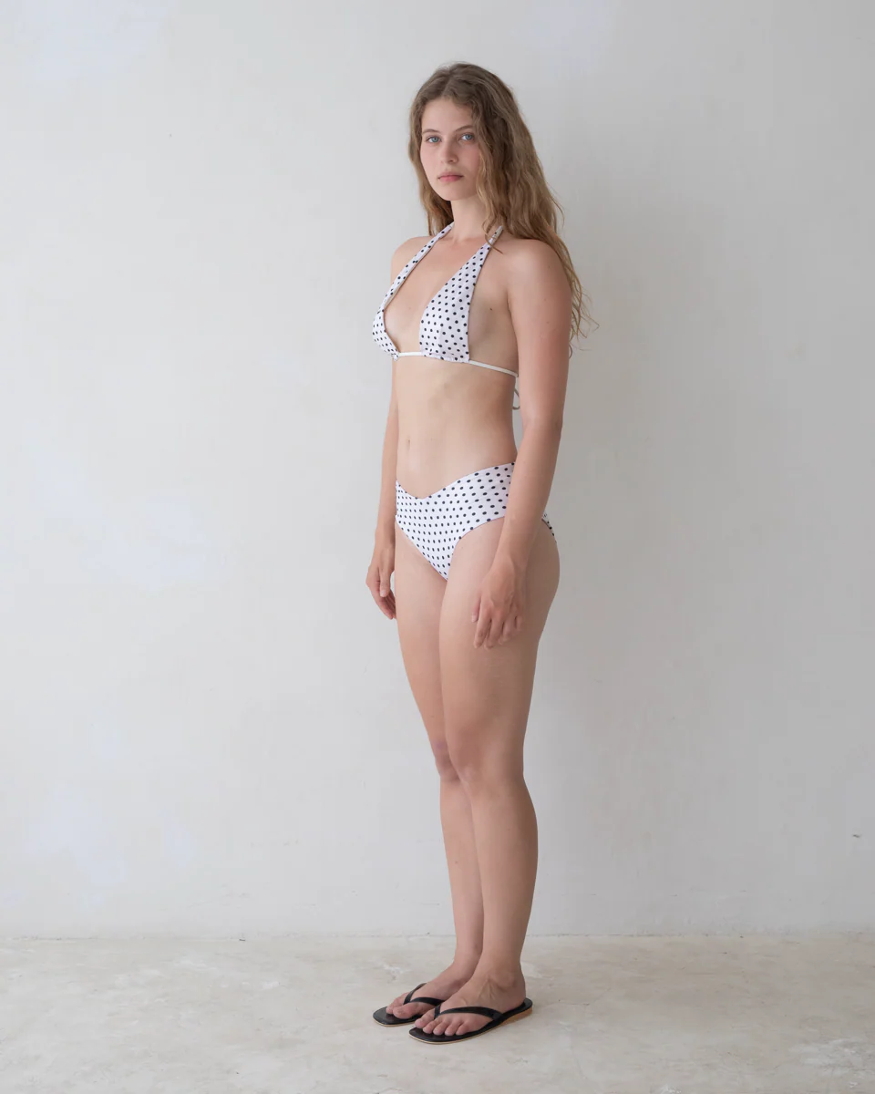 Belle Anna: Rae Cheeky Bottom - White Polka - Image 4