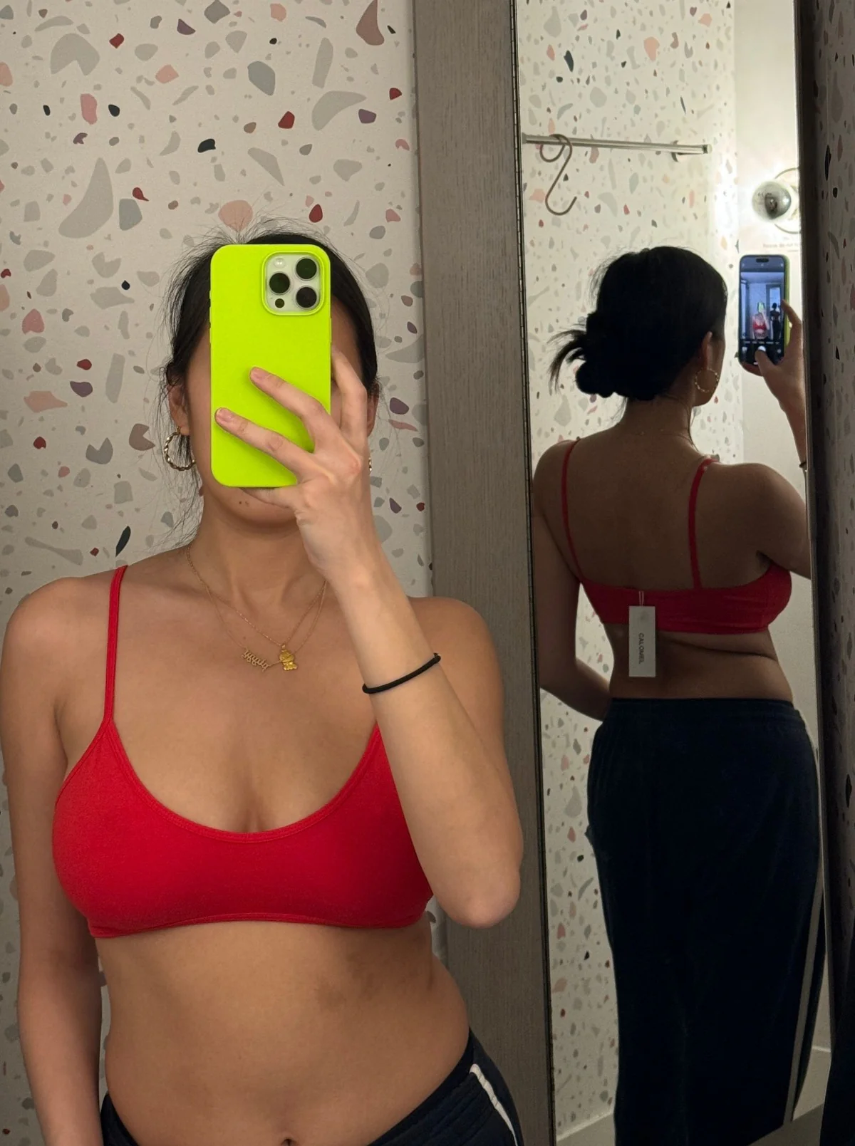 Calomel: Amaru Cotton Bralette - Red - Image 7