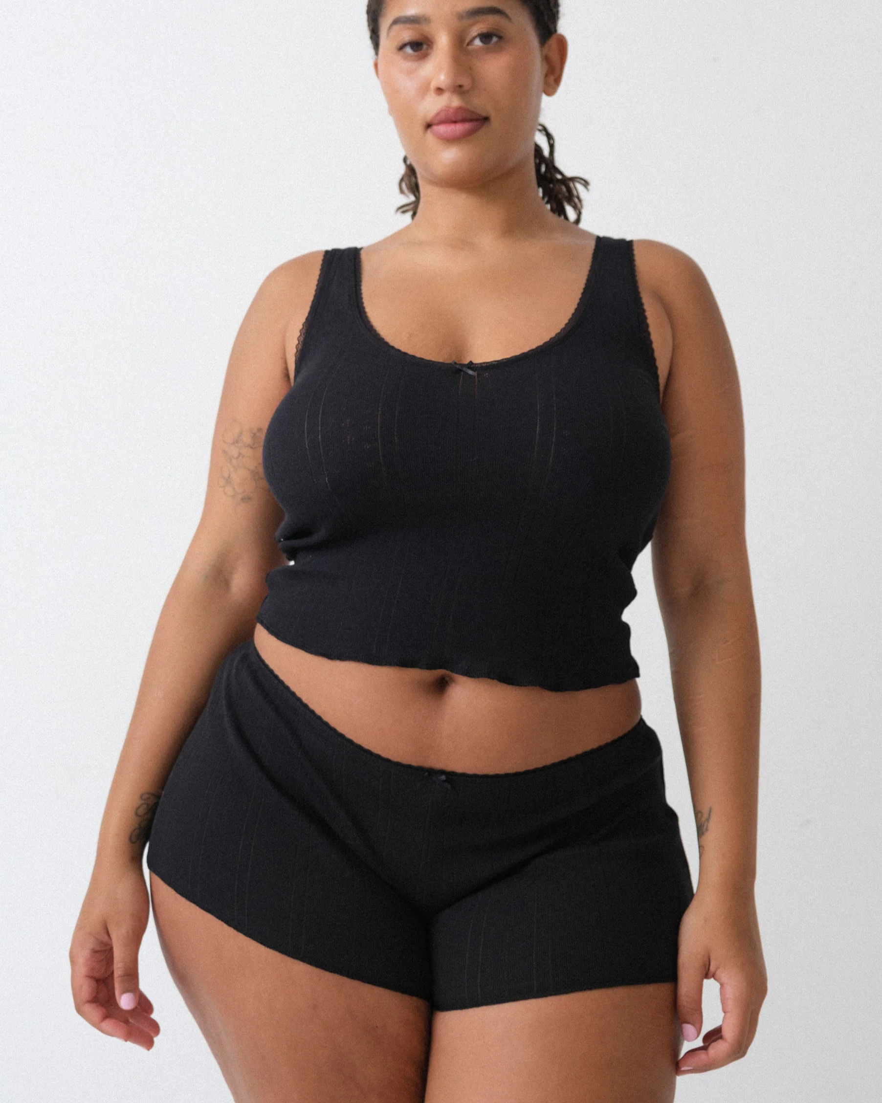 Cou Cou Intimates: The Teeny Tiny Short Bottom - Black - Image 3