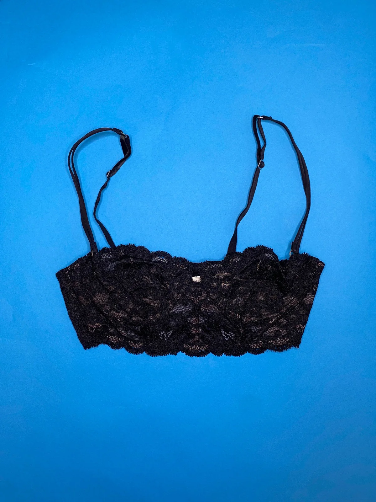 Fleur du Mal: Charlotte Lace Longline Balconette Bra - Black - Image 4
