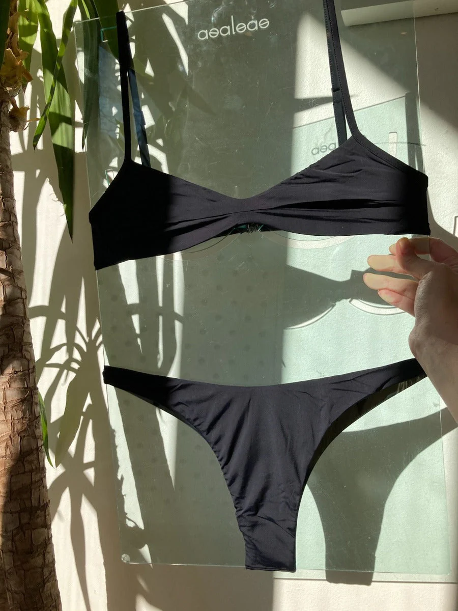 Haight: Lola Thong Bikini Bottom - Black - Image 5