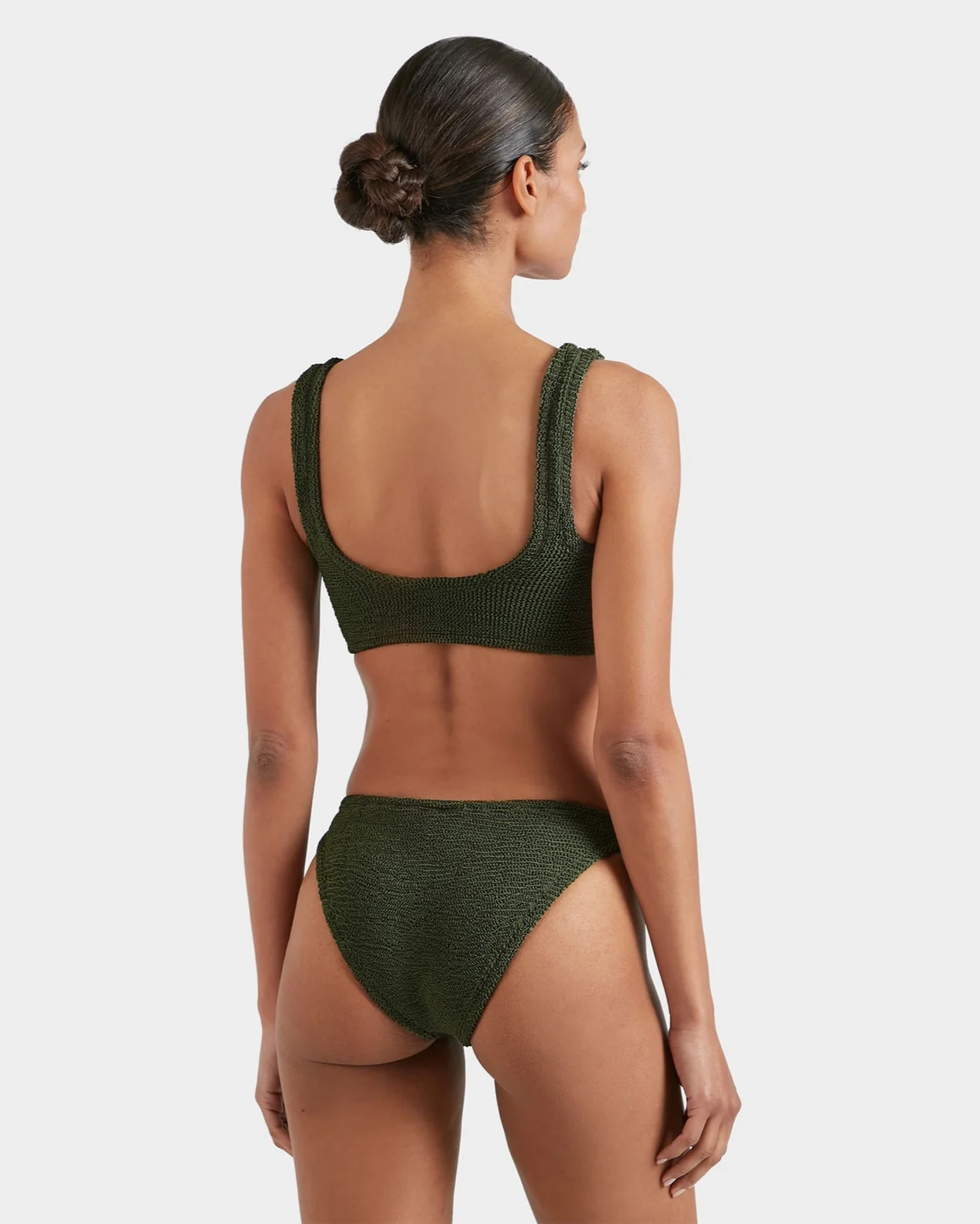 Hunza G: Julia Ring Bikini Set - Metallic Khaki - Image 3