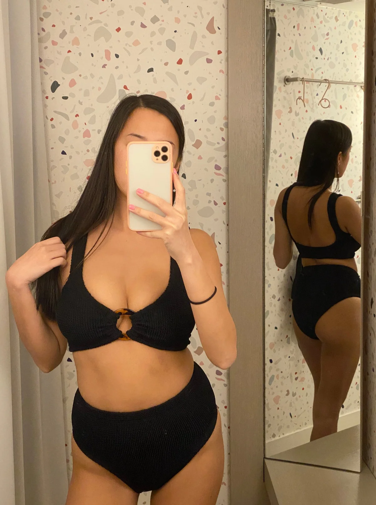 Hunza G: Nadine High-Waisted Bikini Set - Black - Image 5