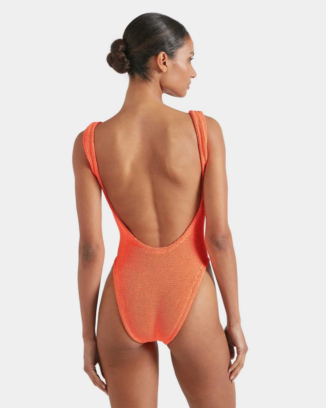 Hunza G: Square Neck One Piece - Orange - Image 3