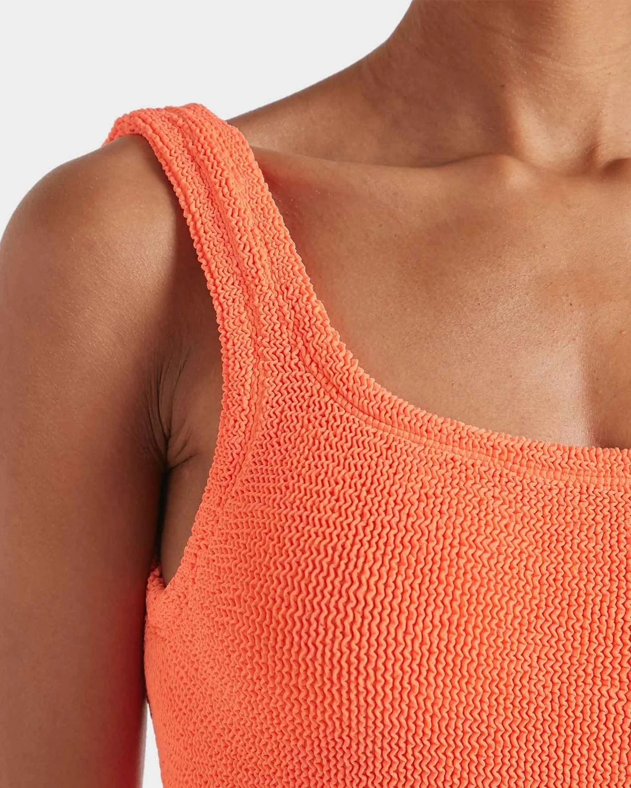 Hunza G: Square Neck One Piece - Orange - Image 4