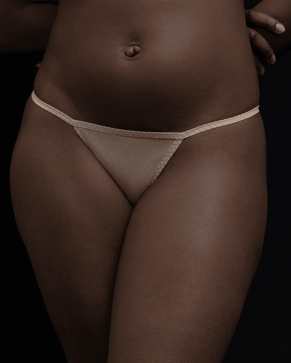 Kye Intimates: Daily Mesh Thong - Ecru - Image 4