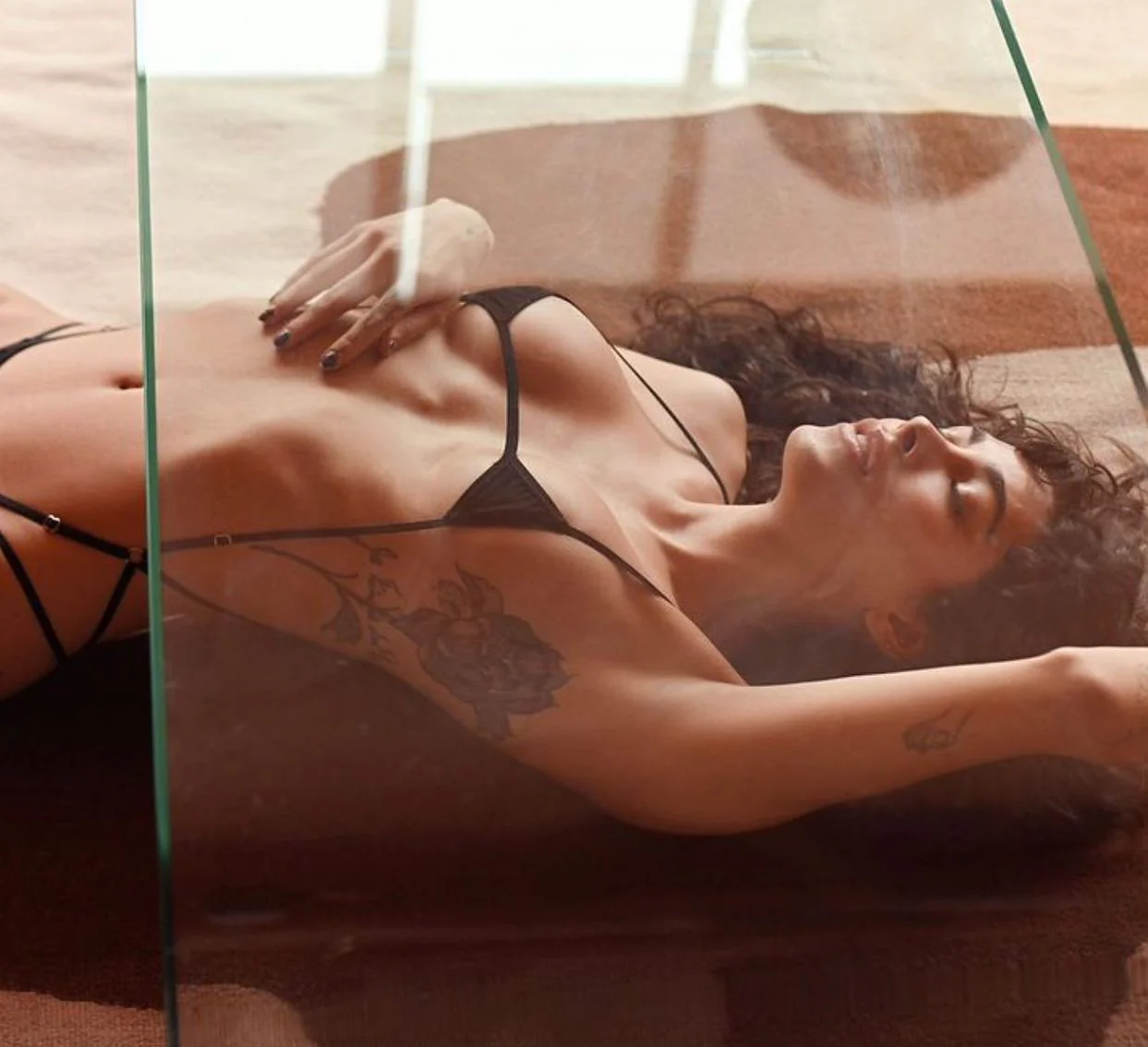 Marika Vera: 80's Moore Ouvert Cage Bodysuit - Black - Image 3