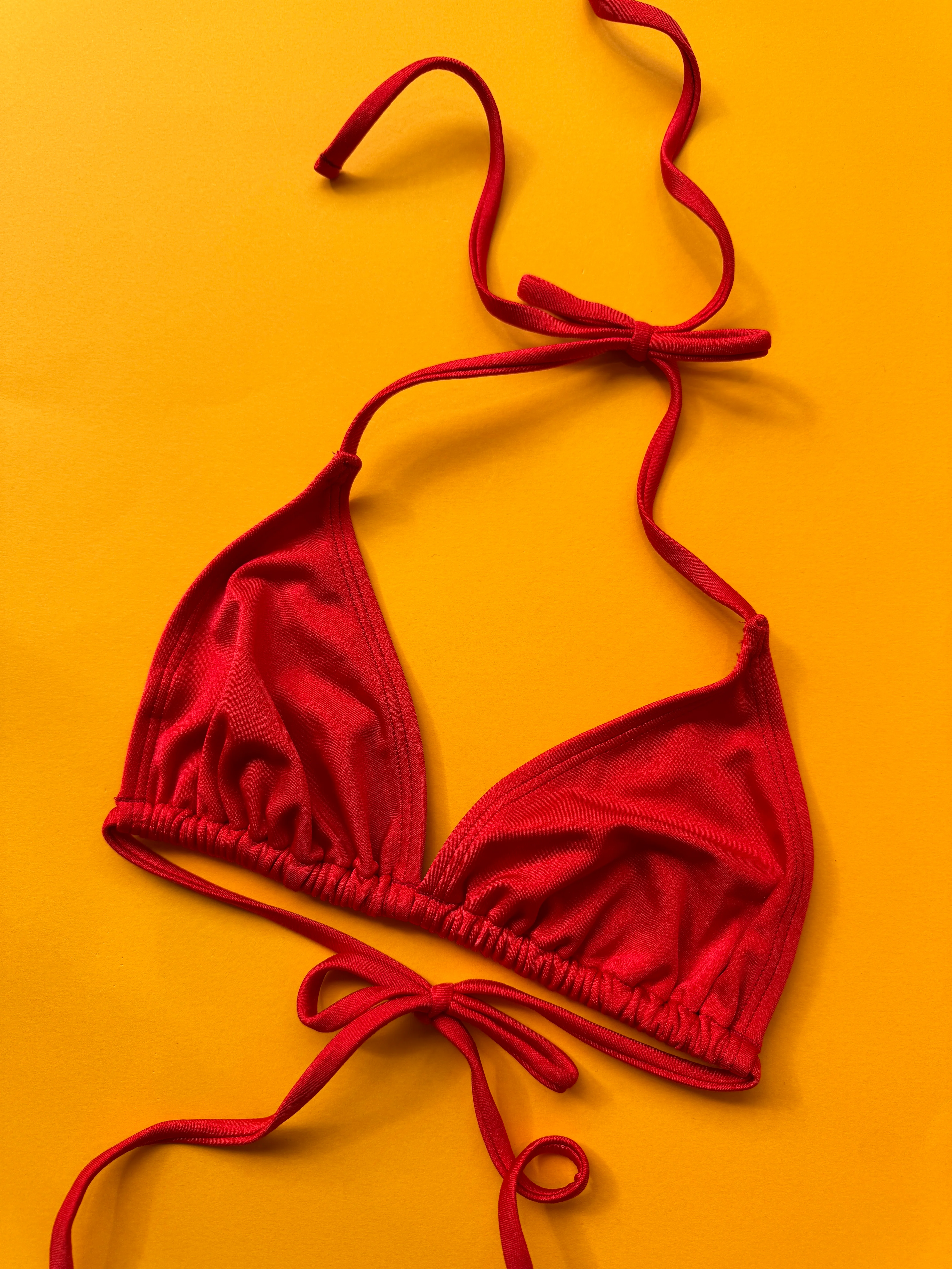 Nu Swim: EXCLUSIVE Drip Tie Bikini Top - Lobster - Image 8