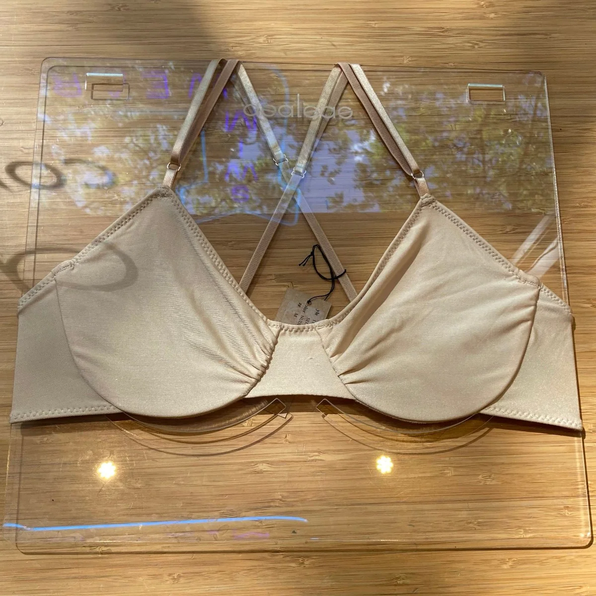 Only Hearts: Second Skins Racerback Bra - Beige - Image 3